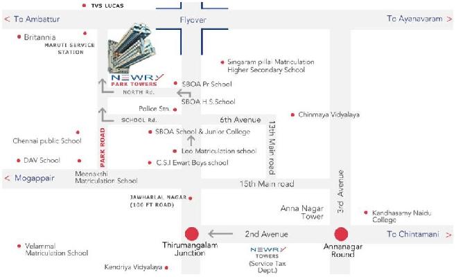 Newry Park Towers, Chennai - 2 & 3 BHK Apartments