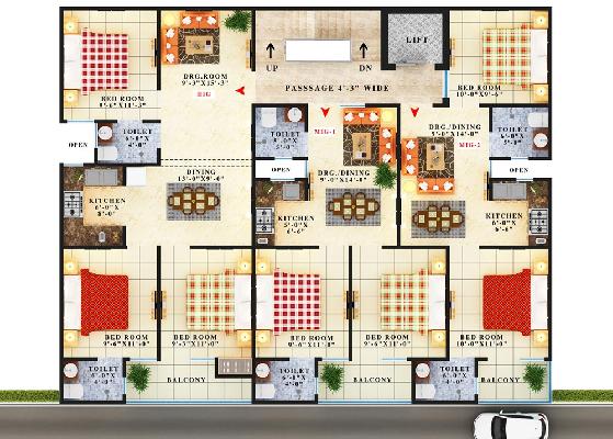 Rishi Apartment, Greater Noida - Residential Apartments for sale at Greater Noida