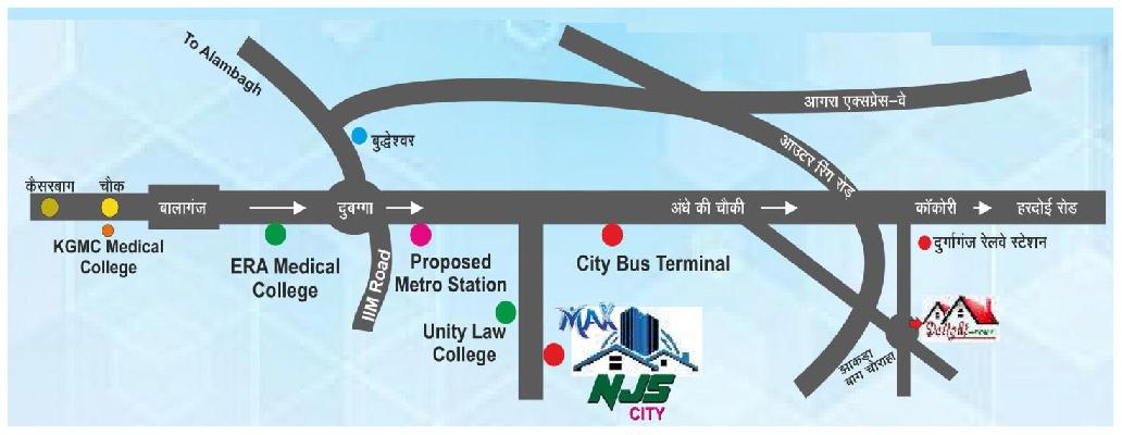 Max NJS City, Lucknow - Residential Plots for sale