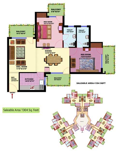 SRS Residency, Faridabad - 2 & 3 Bedroom Apartments