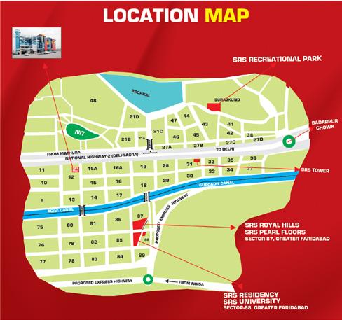 SRS Pearl Heights, Faridabad - 2 BHK + Study Apartments