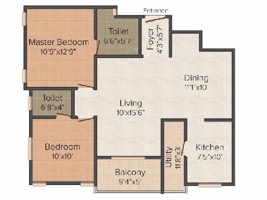 Antony Villeta, Chennai - 2/3 BHK Apartment