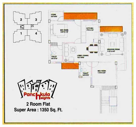 Panchkula Heights, Panchkula - 2, 3 BHK Residential Apartments