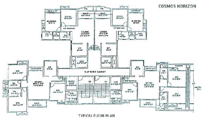Cosmos Horizon, Thane - 2 & 3 BHK Bedroom