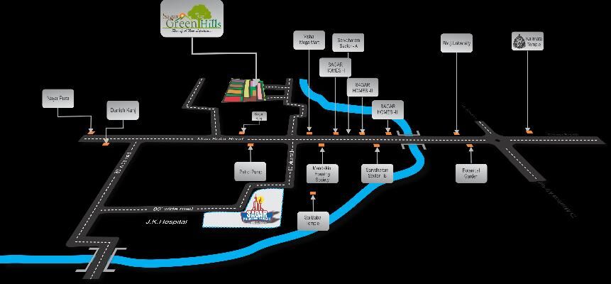 Sagar Green Hills, Bhopal - 2 BHK , 3 BHK , 4 BHK Flats