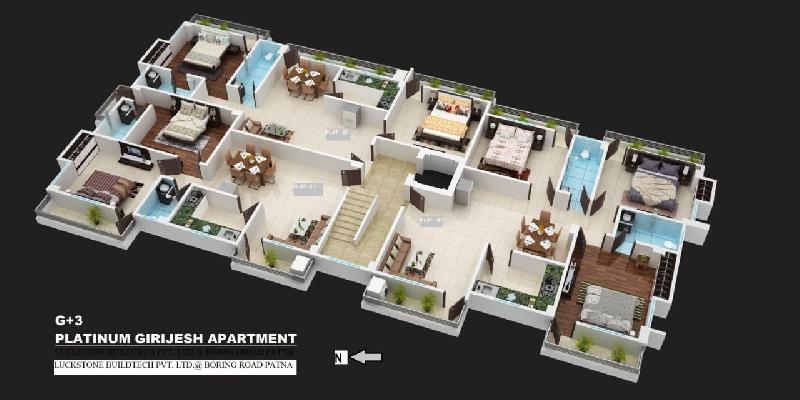 Platinum Girijesh Apartment, Patna - 2 BHK & 3 BHK Apartments