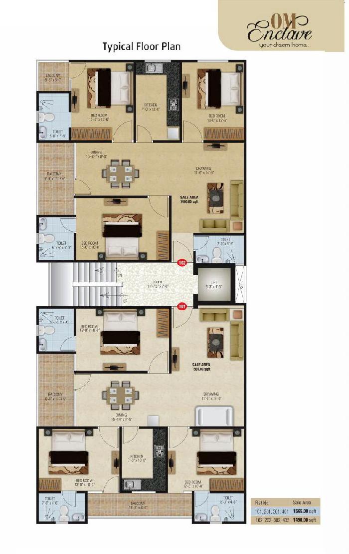 Om Enclave, Jaipur - 3 BHK Residential Apartments