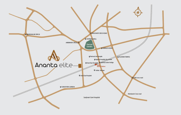 Ananta Elite, Ahmedabad - 3 BHK Apartment