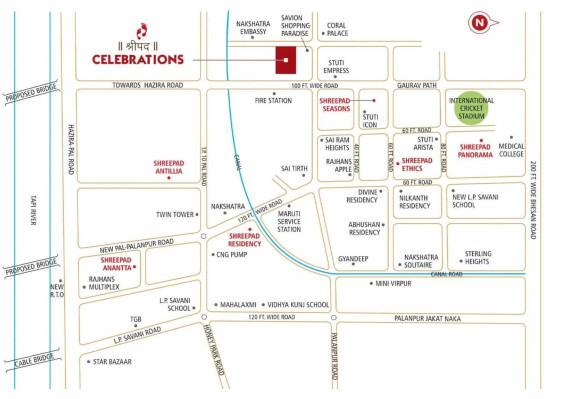 Shreepad Celebrations, Surat - 3 BHK Apartments