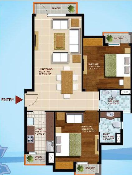 Olympus Lake View, Lucknow - 2 BHK Flats