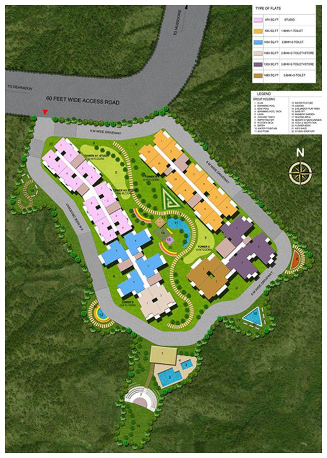 Misty Hillocks, Dehradun - Fully Furnished Studio & 2/3 BHK Apartments