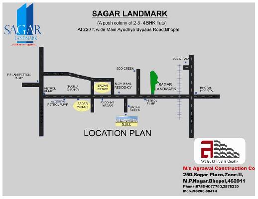 Sagar Landmark, Bhopal - 2/3/4 BHK Apartments