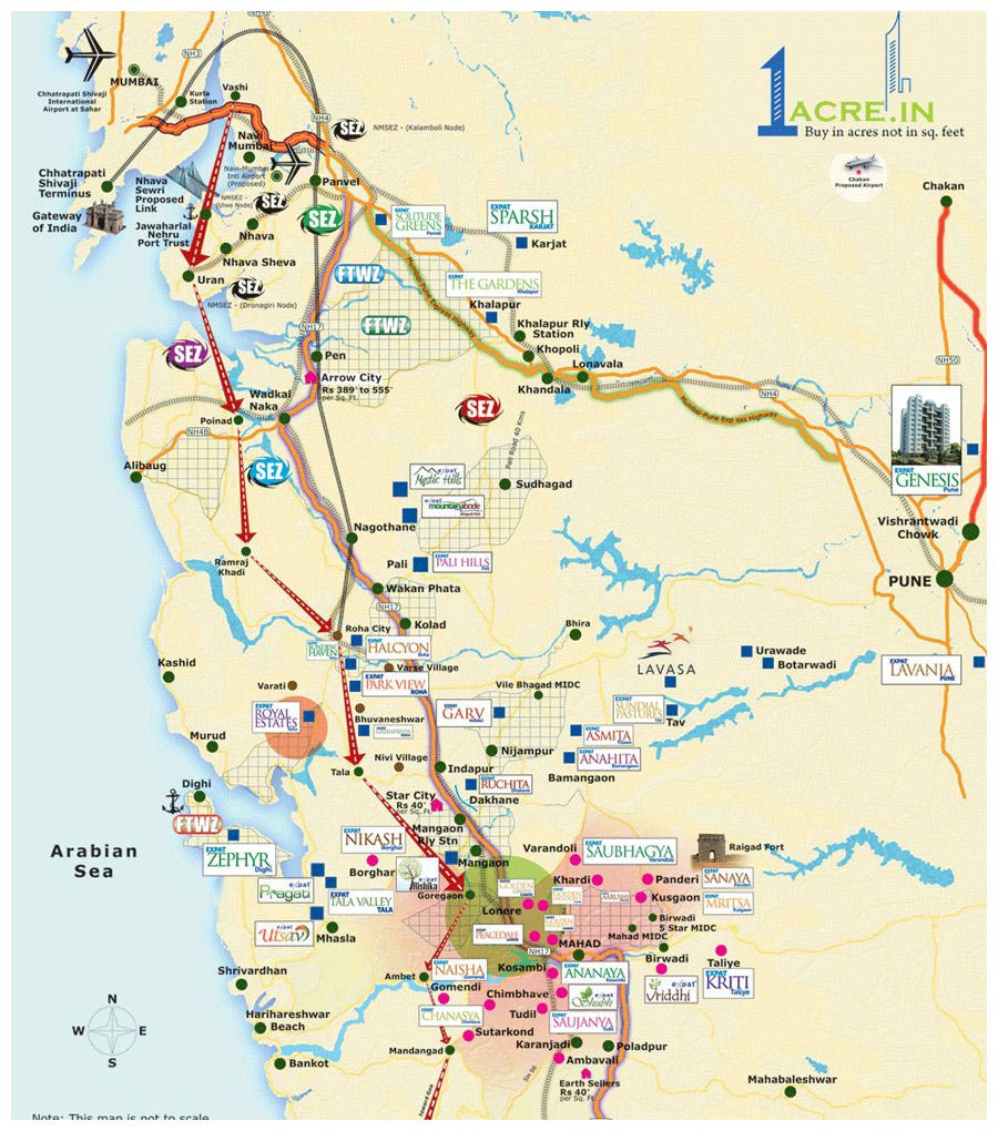 Mangaon Taluka Village Map Mangaon In Mangaon, Raigad By 1Acre - Realestateindia.com