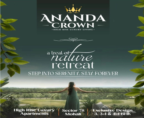 Ananda Crown, Mohali - 3/4/5BHK Ultra Luxurious Space