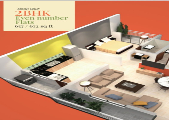 Primrose Tower, Nagpur - 2 BHK Apartment