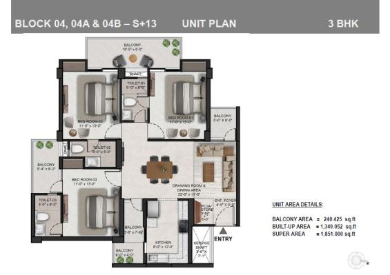 The Eden Park, Zirakpur - 3/4 BHK Blissful Homes