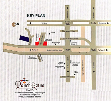 Panchratna Flora, Ahmedabad - 2 BHK Apartment