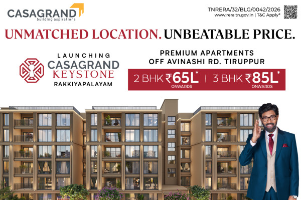 Casagrand Keystone, Tirupur - Thoughtfully Designed 2 & 3 BHK Flats