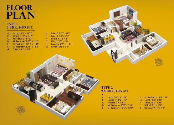 Mahendra Elena 5, Bangalore - 2,2.5 & 3 BHK Flats
