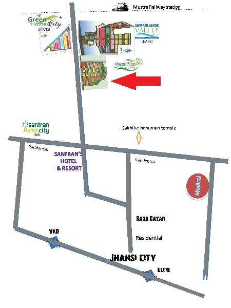 Residential Plot 1250 Sq.ft. for Sale in Kanpur Gwalior Bypass, Jhansi