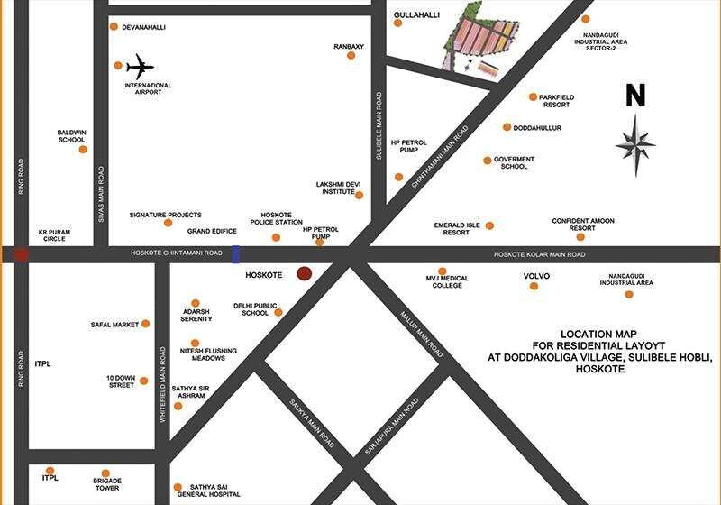  Residential Plot 1200 Sq.ft. for Sale in Nandagudi, Bangalore