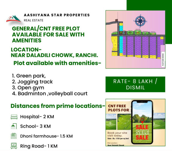  Agricultural Land 1500 Sq.ft. for Sale in Daladili, Ranchi