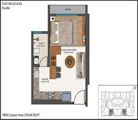 1 RK Apartment 445 Sq.ft. for Sale in Vikhroli West, Mumbai