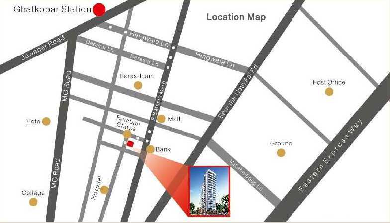 2 BHK Apartment 997 Sq.ft. for Sale in Ghatkopar East, Mumbai