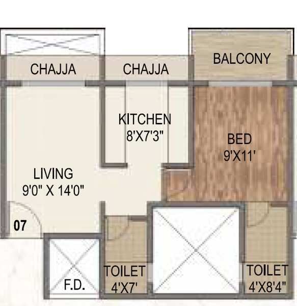 2 BHK Apartment 786 Sq.ft. for Sale in Sector 35 Kharghar, Navi Mumbai
