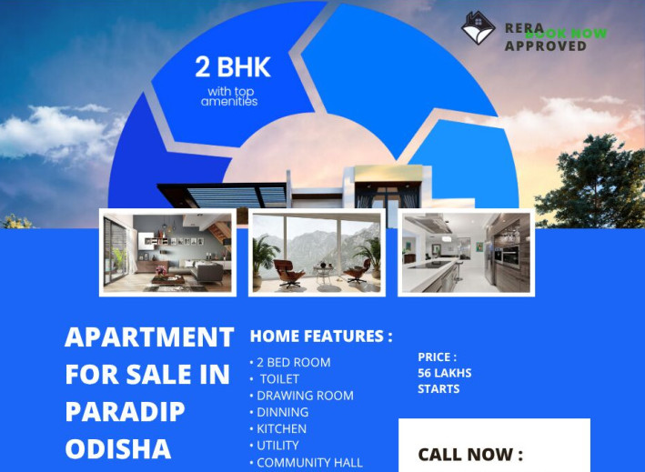 2 BHK Apartment 1200 Sq.ft. for Sale in Paradip, Jagatsinghapur