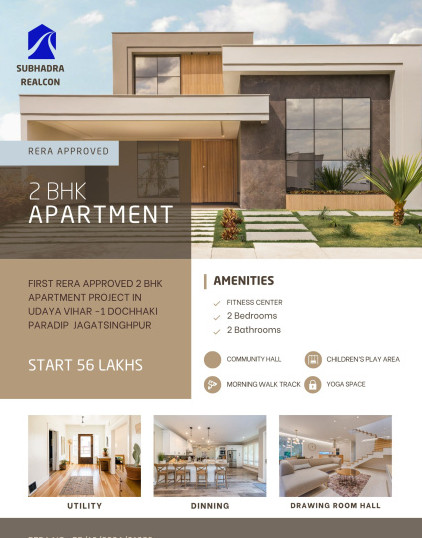 2 BHK Apartment 1200 Sq.ft. for Sale in Paradip, Jagatsinghapur