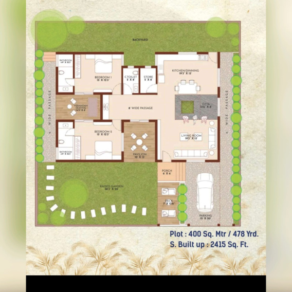 2 BHK 478 Sq. Yards Villa for Sale in Haripar, Bhuj