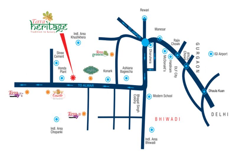 3 BHK Apartment 1300 Sq.ft. for Sale in Sector 33 Bhiwadi