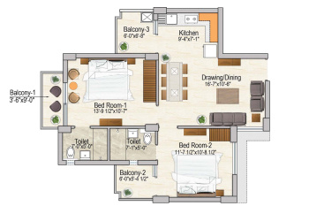 2 BHK Flat for Rent in Sangowal, Ludhiana