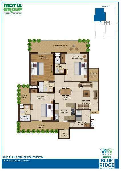 3 BHK Residential Apartment 1721 Sq.ft. for Sale in Sector 5 Zirakpur