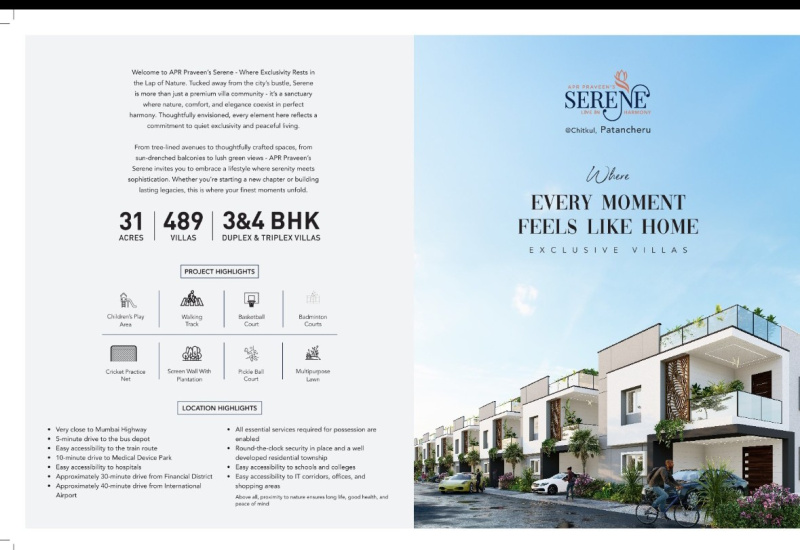 3 BHK Villa 2120 Sq.ft. for Sale in Patancheru, Hyderabad