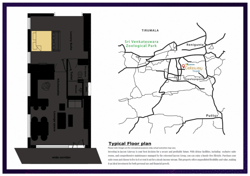  Studio Apartment 500 Sq.ft. for Sale in Tirumala, Tirupati