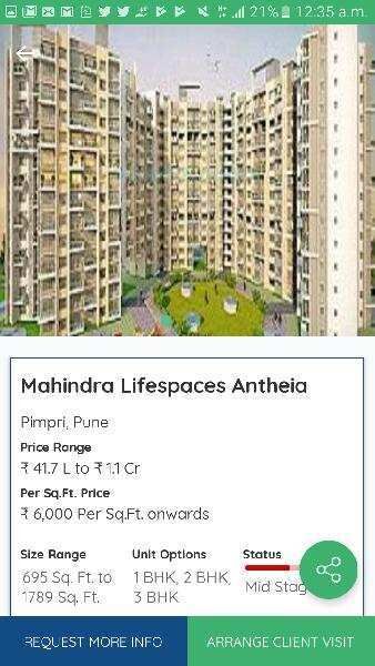 2 BHK 1050 Sq.ft. Apartment for Sale in Pimpri Chinchwad, Pune