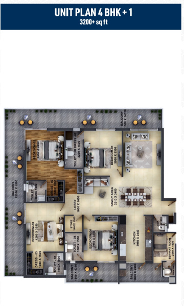 4.5 BHK Apartment 3195 Sq.ft. for Sale in Sector 20 Panchkula