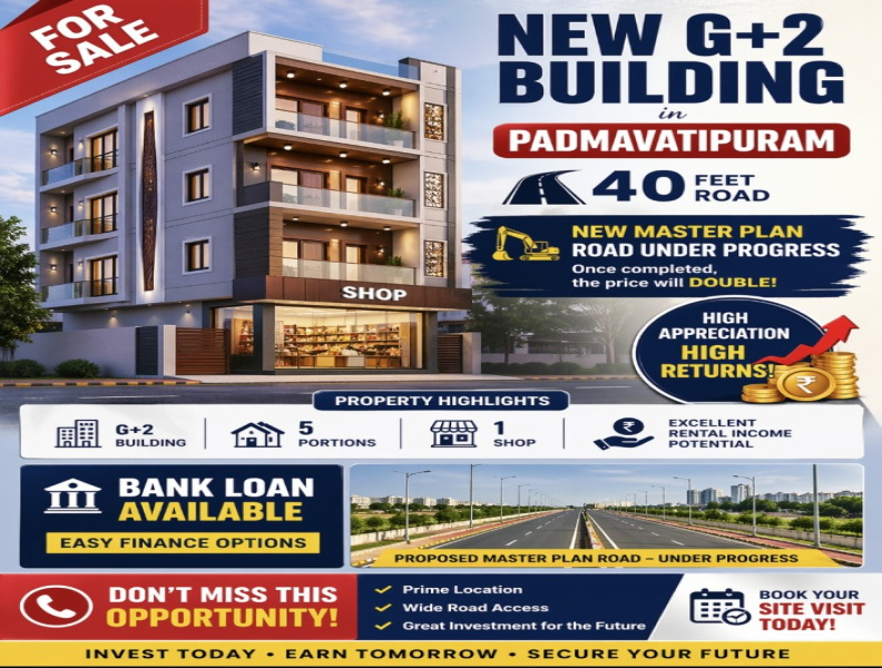 5 BHK 3780 Sq.ft. House for Sale in Padmavathypuram, Tirupati