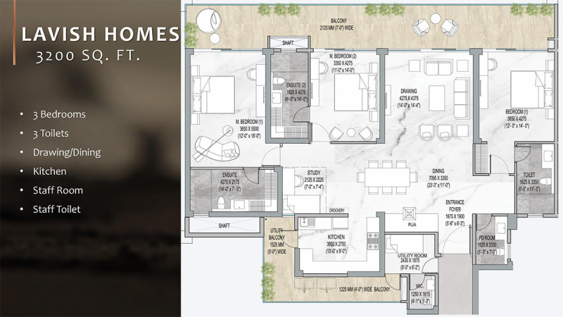 3 BHK Apartment 3270 Sq.ft. for Sale in Sector 94 Noida