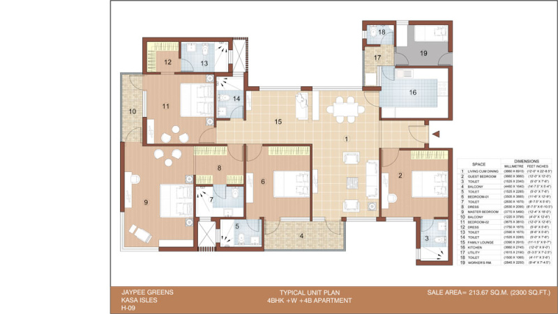 4 BHK Apartment 2300 Sq.ft. for Sale in Sector 129 Noida