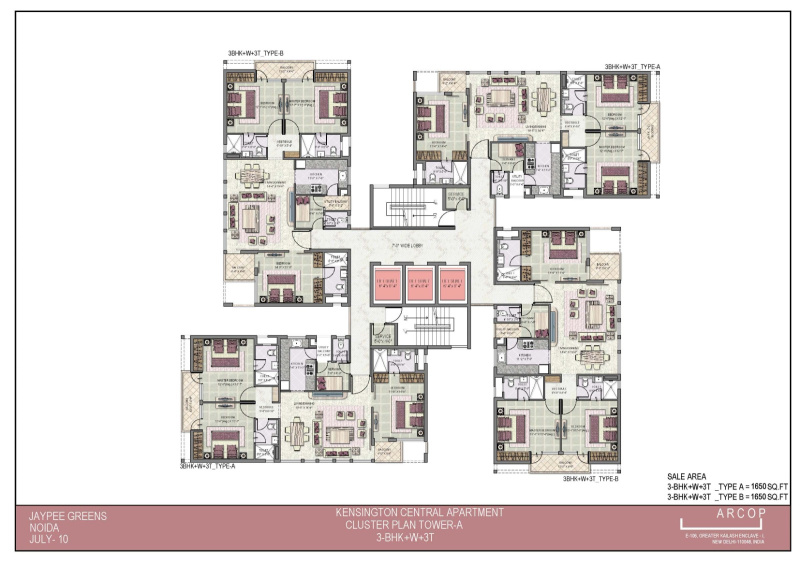 3 BHK Apartment 1650 Sq.ft. for Sale in Sector 131 Noida