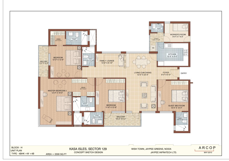 4 BHK Apartment 2300 Sq.ft. for Sale in Sector 129 Noida