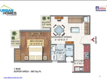 1 BHK Flat for Sale in Deva Road, Lucknow