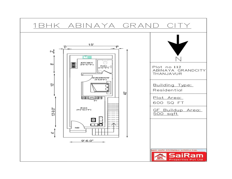 1 BHK House 500 Sq.ft. for Sale in Melavasthachavady SIDCO Indutrial Estate, Thanjavur
