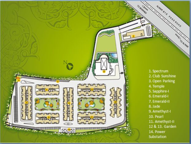 2 BHK Apartment 1260 Sq.ft. for Sale in Alwar Bypass Road, Bhiwadi