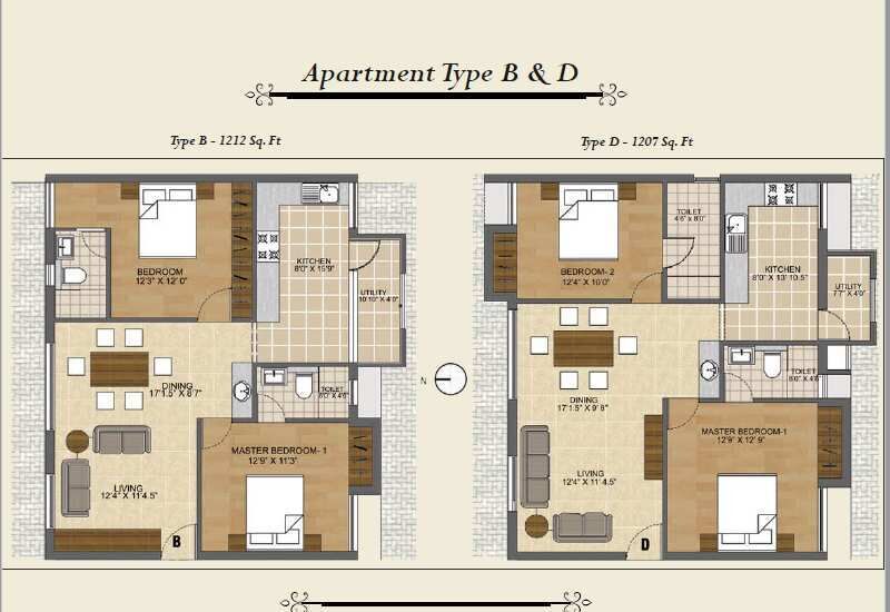 2 BHK Apartment 1207 Sq.ft. for Sale in Madampatti, Coimbatore