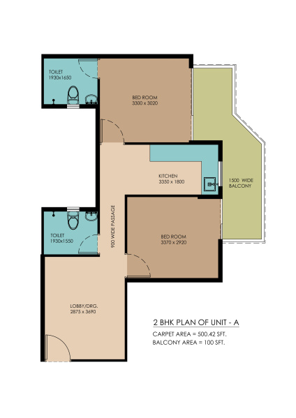 2 BHK Apartment 745 Sq.ft. for Sale in Sector 70A Gurgaon