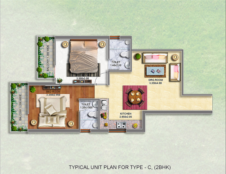 2 BHK Apartment 745 Sq.ft. for Sale in Sector 70A Gurgaon